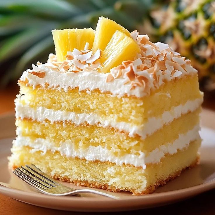 Pineapple Cake Slice